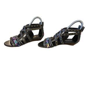 Aldo Women's Black Gladiator Sandals Sz 6 (36)